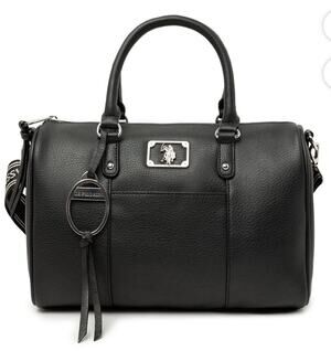 U.S. Polo Assn. Madison Ave Crossbody Satchel Bag Purse Hand Bag Black